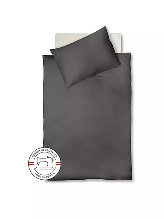 FLEURESSE | Satin-Bettwäsche "Royal" 70x90cm/140x220cm | grau